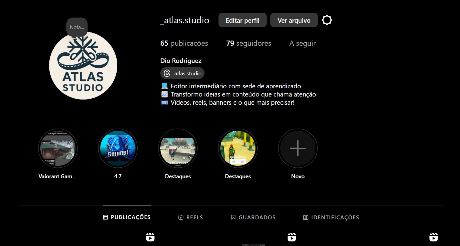 Meu perfil @_atlas.studio